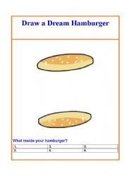 English worksheet: Your Dream Hamburger