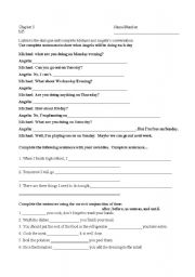 English Worksheet: What are you doing? activities