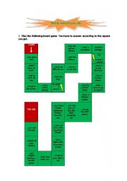 English Worksheet: Second conditional board game