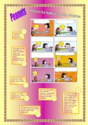 English Worksheet: Peanuts - Fill in the bubbles