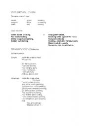 English worksheet: word heap poetry with a pirate theme