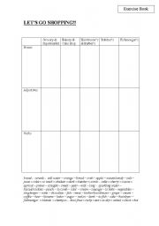 English Worksheet: Lets go shopping!