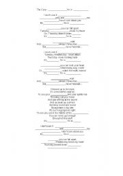 English Worksheet: The Cure-Friday Im in love lyrics gapped