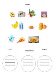 English Worksheet: food