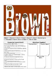 English Worksheet: Brown Things