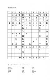 English Worksheet: Crossword puzzle