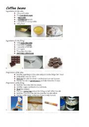 English worksheet: coffee beans recipe