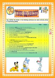 English Worksheet: TRUE OR FALSE EXERCISE ABOUT IDIOMS...WITH ANSWERS
