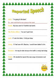 English worksheet: Reported Speech