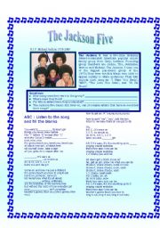 English Worksheet: The Jackson 5