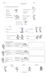 English Worksheet: To Be