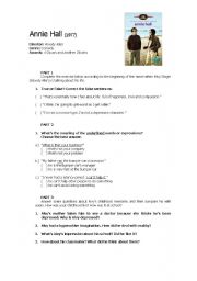 English worksheet: Annie Hall (movie activity)