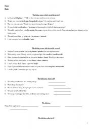 English worksheet: The House