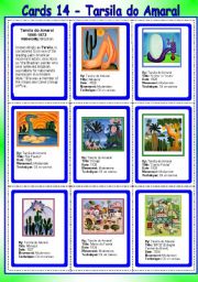 English Worksheet: Cards 14 - Tarsila do Amaral