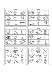 English Worksheet: BINGO - Parts of the body 28 cards