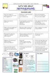 English Worksheet: Lets talk about ADVERTISING