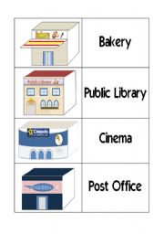 English Worksheet: Places Flashcards