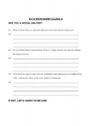 English worksheet: Social helpers