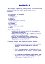 English Worksheet: Film work 