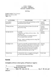 English Worksheet: Lesson Plan - CAN