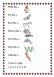 English worksheet: Animal Song