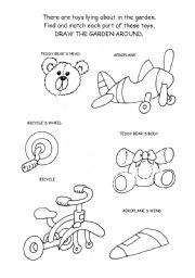 English Worksheet: Toys lying about