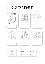 English Worksheet: Clothes