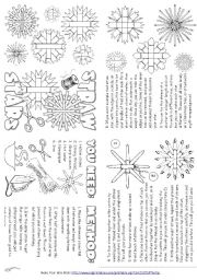 English Worksheet: Straw Stars (D.I.Y. Mini Book)