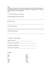 English Worksheet: present continuous