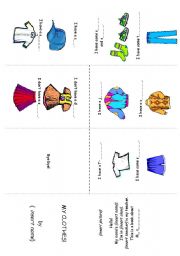 English Worksheet: Boys Clothes booklet