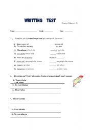 English worksheet: Verb To Be