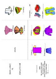 English Worksheet: Girls Clothes booklet