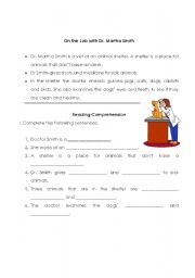 English worksheet: On the Job with Dr. Martha Smith