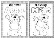 English Worksheet: Month cover pages