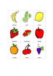 English worksheet: Fruit