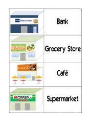 English Worksheet: Places Flashcards