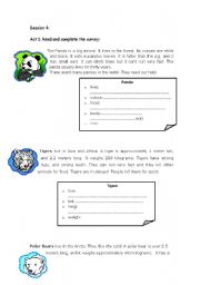 English worksheet: animals in danger