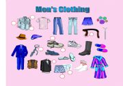 English Worksheet: Mens clothes