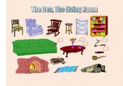 English Worksheet: The living room