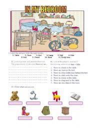 English Worksheet: IN MY BEDROOM