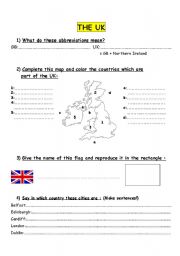 English Worksheet: The UK