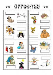 English Worksheet: Opposites