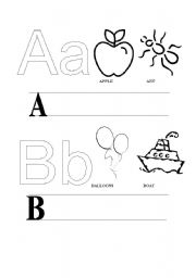 English worksheet: A-B 