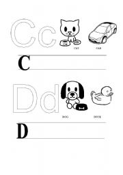 English worksheet: C-D