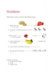 English worksheet: Plurals