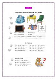 English worksheet: Classroom objects worksheet.