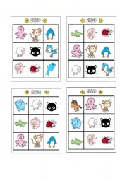 English Worksheet: Bingo - Animals Page 3