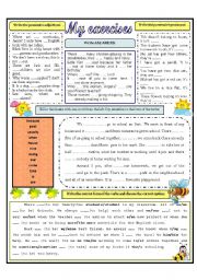 English Worksheet: MY EXERCISES