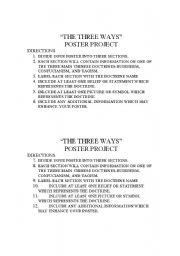 English worksheet: Three Doctrines Project