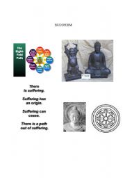 English worksheet: Buddhism Pics/Info